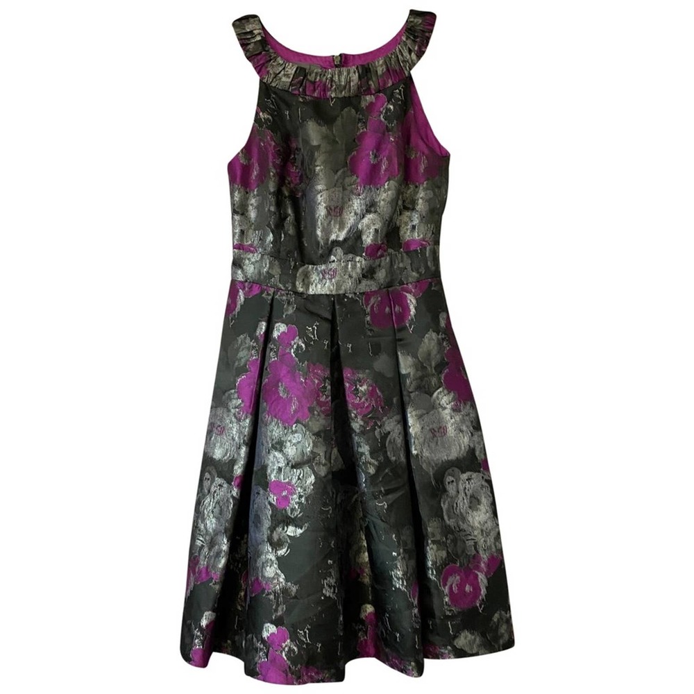 APANAGE PRINTED MULTI COLOR POLY PLEATED DRESS 6